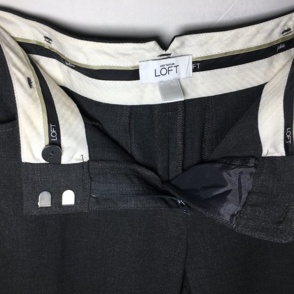 Dark Gray Dress Pants Slacks Ann Taylor Loft Sz 6 - Picture 5 of 5